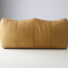 Vintage Mario Bellini Le Bambole sofa in patinated leather by C&B B&B Italia 1970s mid century iconic Italian design 3