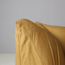 Vintage Mario Bellini Le Bambole sofa in patinated leather by C&B B&B Italia 1970s mid century iconic Italian design 4