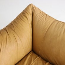 Vintage Mario Bellini Le Bambole sofa in patinated leather by C&B B&B Italia 1970s mid century iconic Italian design 8