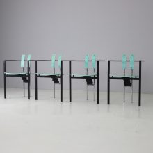 Karl Friedrich Förster \\\'Trix\\\' diningn chairs Memphis Postmdern style 1980s KFF design vintage German design 10