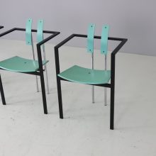 Karl Friedrich Förster \\\'Trix\\\' diningn chairs Memphis Postmdern style 1980s KFF design vintage German design 11