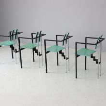 Karl Friedrich Förster \\\'Trix\\\' diningn chairs Memphis Postmdern style 1980s KFF design vintage German design 2