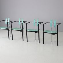 Karl Friedrich Förster \\\'Trix\\\' diningn chairs Memphis Postmdern style 1980s KFF design vintage German design 4