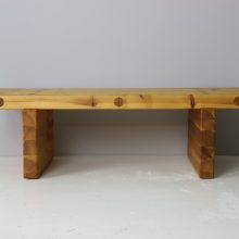 Roland Wilhelmsson Bamse bench or coffee table in solid pine by Karl Andersson & Söner Sweden 1970s vintage Swedish design 1970s 2