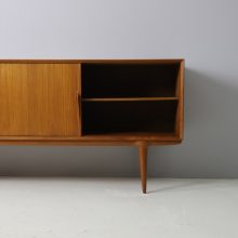 Gunni Omann model 18 sideboard in teak for Omann Jun vintage mid century Danish design cabinet 1960s 12