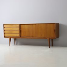 Gunni Omann model 18 sideboard in teak for Omann Jun vintage mid century Danish design cabinet 1960s 2