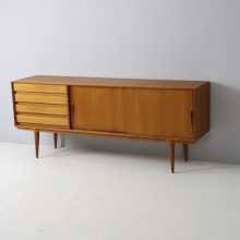 Gunni Omann model 18 sideboard in teak for Omann Jun vintage mid century Danish design cabinet 1960s 3