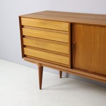 Gunni Omann model 18 sideboard in teak for Omann Jun vintage mid century Danish design cabinet 1960s 4