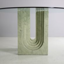 Carlo Scarpa vintage dining table in white Cararra marble for Cattelan Italia 1970s 1980s mid century Italian design 2