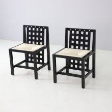Charles Rennie Macintosh pair of vintage DS3 dining chairs for Cassina 1980s 2