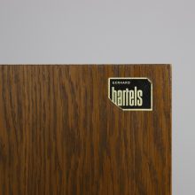 Graphic sideboard by Gerhard Bartels in oak Belgium 1970s vintage Brutalist design cabinet 7