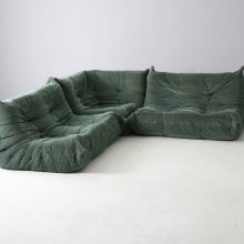 Michel Ducaroy vintage Togo seating group sofa in originala fabric for Ligne Roset, 1981 1980s mid century French design 2