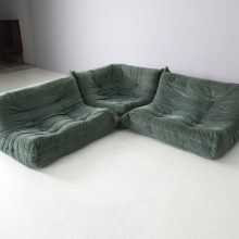 Michel Ducaroy vintage Togo seating group sofa in originala fabric for Ligne Roset, 1981 1980s mid century French design 3