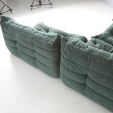 Michel Ducaroy vintage Togo seating group sofa in originala fabric for Ligne Roset, 1981 1980s mid century French design 9