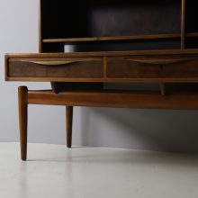 Rare Kurt Østervig sideboard with top cabinet in walnut for Brande Mobelindustri vintage Danish design 7