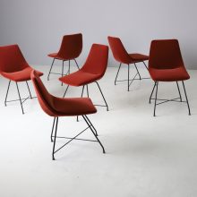 Augusto Bozzi Aster dining chairs for Fratelli Saporiti 1958 1950s mid century vintage Italian design 13
