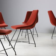 Augusto Bozzi Aster dining chairs for Fratelli Saporiti 1958 1950s mid century vintage Italian design 14