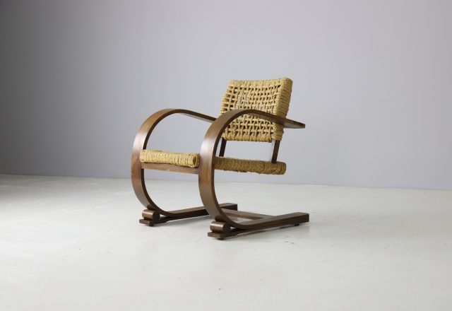 Auxdoux Minet Adrien Audoux and Frida Minet lounge chair for Vibo France 1940s 1950s mid century French design 1