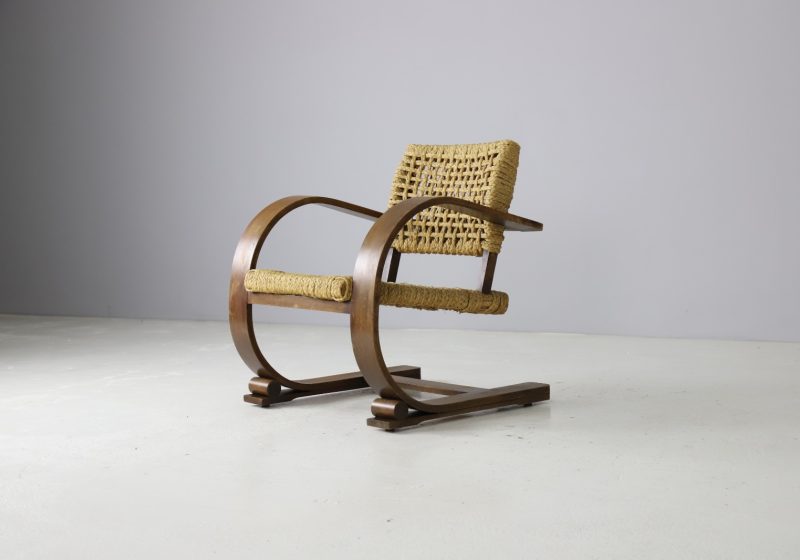 Auxdoux Minet Adrien Audoux and Frida Minet lounge chair for Vibo France 1940s 1950s mid century French design 1