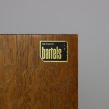 Graphic cabinet by Gerhard Bartels in oak Belgium 1970s vintage Brutalist design sideboard 8