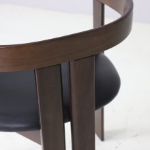 Pigreco chair by Tobia Scarpa for Gavina in walnut and leather Italy 1960s mid century Italian design 10