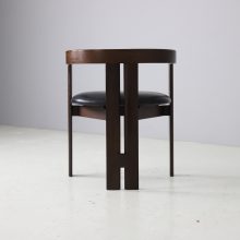 Pigreco chair by Tobia Scarpa for Gavina in walnut and leather Italy 1960s mid century Italian design 3