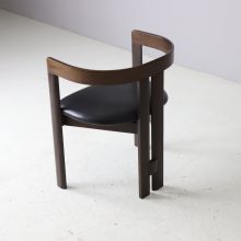 Pigreco chair by Tobia Scarpa for Gavina in walnut and leather Italy 1960s mid century Italian design 4