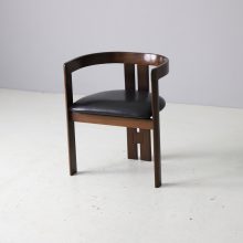 Pigreco chair by Tobia Scarpa for Gavina in walnut and leather Italy 1960s mid century Italian design 6