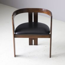 Pigreco chair by Tobia Scarpa for Gavina in walnut and leather Italy 1960s mid century Italian design 7