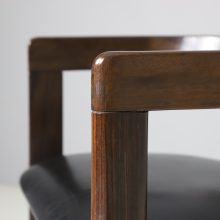 Pigreco chair by Tobia Scarpa for Gavina in walnut and leather Italy 1960s mid century Italian design 8