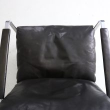 Preben Fabricius model 710 lounge chair for Walter Knoll 1970s vintage black leather Danish design 10
