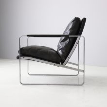 Preben Fabricius model 710 lounge chair for Walter Knoll 1970s vintage black leather Danish design 5