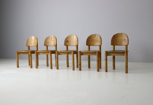 Solid pine vintage dining chairs by Rainer Daumiller for Hirtshals Savvaerk 1970s German Danish design 1