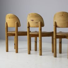 Solid pine vintage dining chairs by Rainer Daumiller for Hirtshals Savvaerk 1970s German Danish design 8
