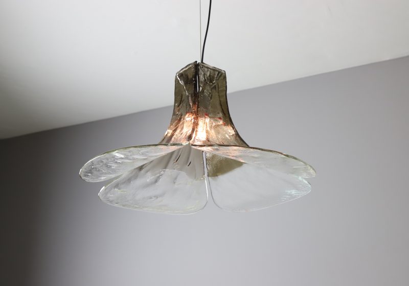 Carlo Nason vintage vintage 'LS 185' hanging lamp for AV Mazzega in Murano glass 1970s Italian design 1