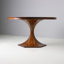Carlo de Carli vintage round rosewood dining table 1960s Rare mid century Italian design 2