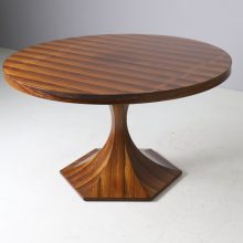 Carlo de Carli vintage round rosewood dining table 1960s Rare mid century Italian design 3