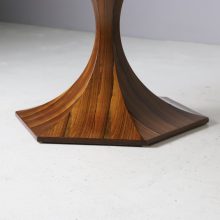 Carlo de Carli vintage round rosewood dining table 1960s Rare mid century Italian design 4