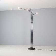 Goffredo Reggiani vintage chrome floor lamp 1970s mid century Italian design 2 Goffredo Reggiani vintage chrome floor lamp 1970s mid century Italian design 2