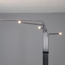 Goffredo Reggiani vintage chrome floor lamp 1970s mid century Italian design 3 Goffredo Reggiani vintage chrome floor lamp 1970s mid century Italian design 3