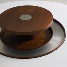 Silvio Coppola rare round dining table in walnut for Bernini 1960s 1970s mid century Italian design 7