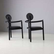 Vico Magistretti vintage pair of Pan chairs for Rosenthal 1980s Memphis postmodern style 3