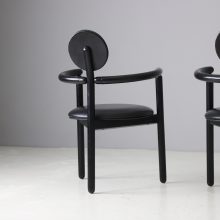 Vico Magistretti vintage pair of Pan chairs for Rosenthal 1980s Memphis postmodern style 4