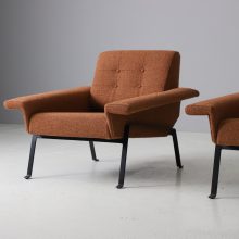 Vintage pair Italian lounge chairs industrial design 1950s 1960s 3