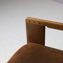 Vintage pair of \'Dialogo\' dining chairs by Afra & Tobia Scarpa for B & B Italia 1974 1970s walnut original leather Italian design 11 Vintage pair of \'Dialogo\' dining chairs by Afra & Tobia Scarpa for B & B Italia 1974 1970s walnut original leather Italian design 11