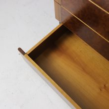 Afra & Tobia Scarpa \\'Artona\\' chest of drawers sideboard cabinet in walnut burl and ebony 1970s Italian design 10