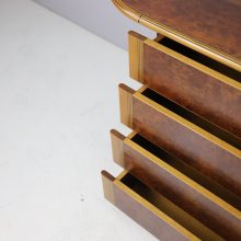 Afra & Tobia Scarpa \\'Artona\\' chest of drawers sideboard cabinet in walnut burl and ebony 1970s Italian design 11
