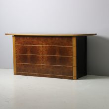 Afra & Tobia Scarpa \\'Artona\\' chest of drawers sideboard cabinet in walnut burl and ebony 1970s Italian design 3