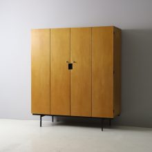 KU14 Japanse series wardrobe cabinet by Cees Braakman for Pastoe 1950s vintage mid century Dutch design 2