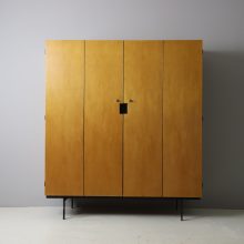 KU14 Japanse series wardrobe cabinet by Cees Braakman for Pastoe 1950s vintage mid century Dutch design 3